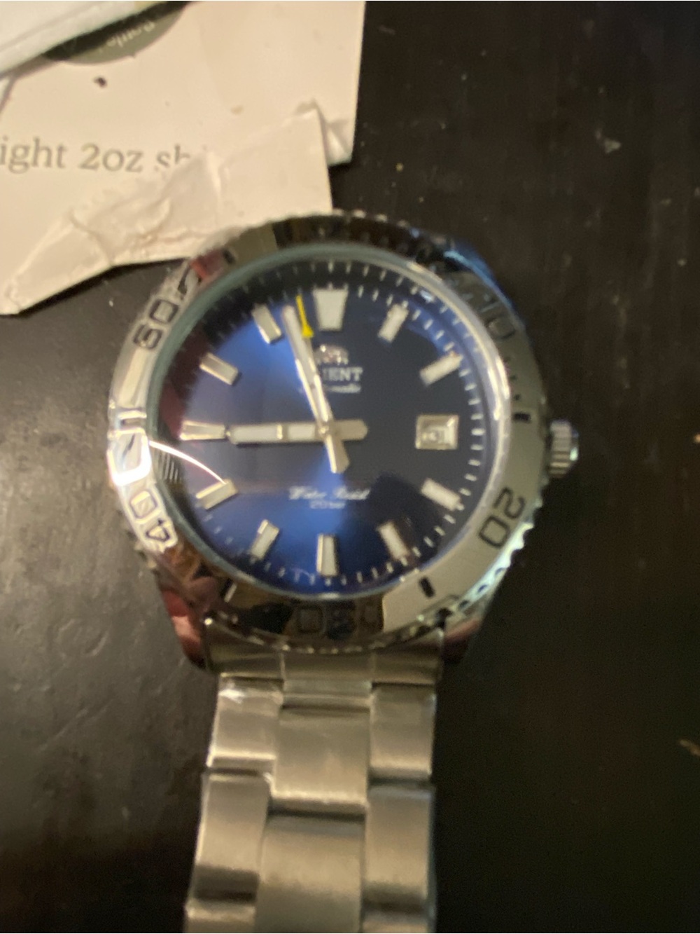 New Orient Stainless Steel Diver Watch - Blue Face